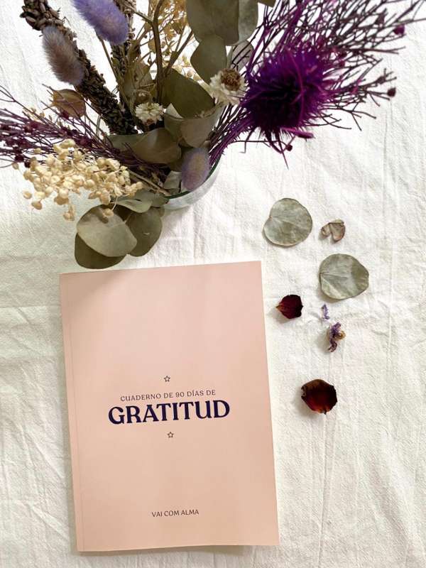 Cuaderno de 90 días de Gratitud Tomo Rosa: Amor propio y conexión personal - Vai Com Alma